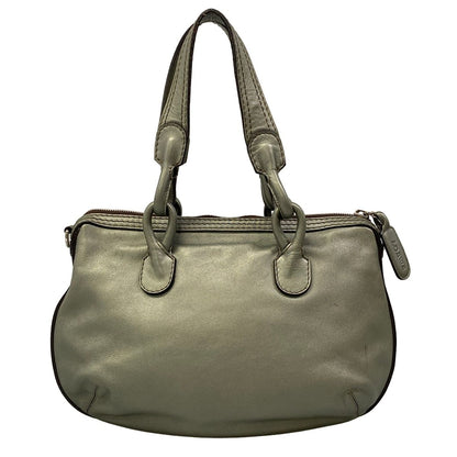 Loewe Handbag Metallic Gray Leather — view 3
