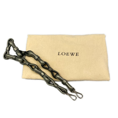 Loewe Handbag Metallic Gray Leather — view 8