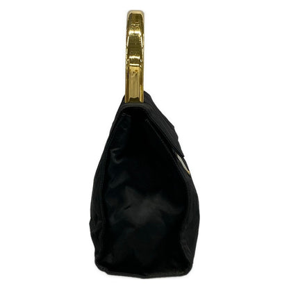 Prada Handbag Black Metal Handle Triangle Logo — view 2