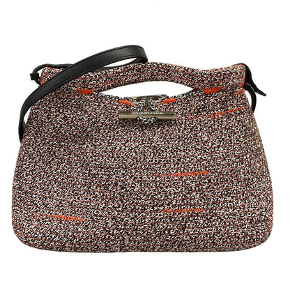 Balenciaga Handbag Zig Zagger White Black Orange Leather