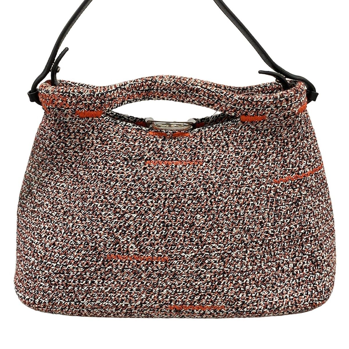 Balenciaga Handbag Zig Zagger White Black Orange Leather — view 3