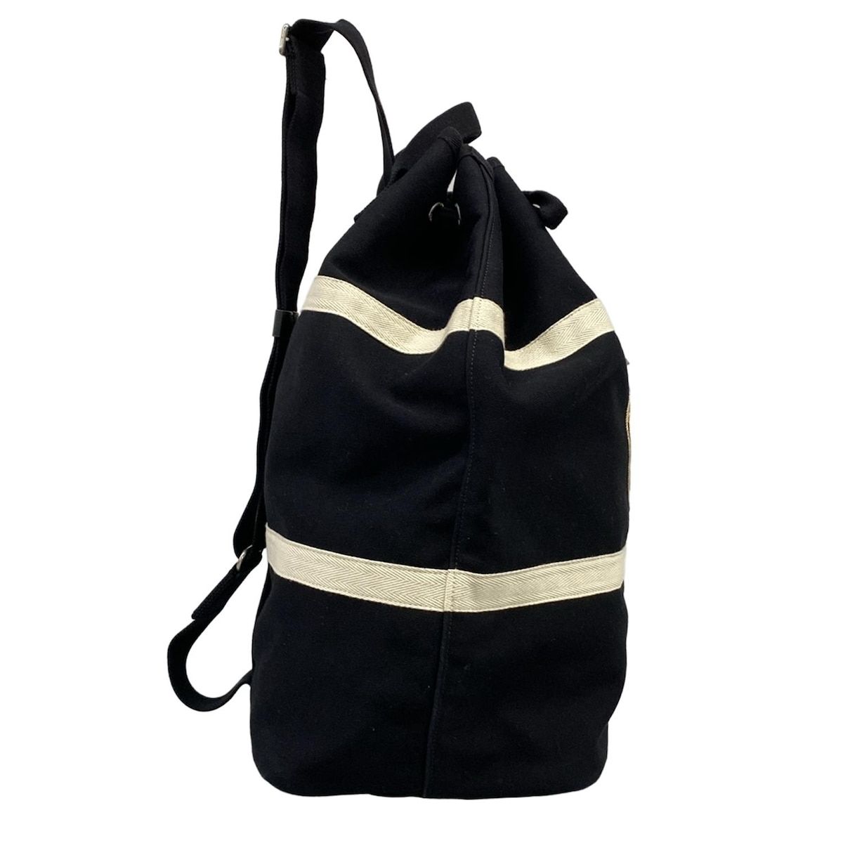 Saint Laurent Paris Shoulder Bag Rive Gauche Black Gold Ivory Leather — view 2