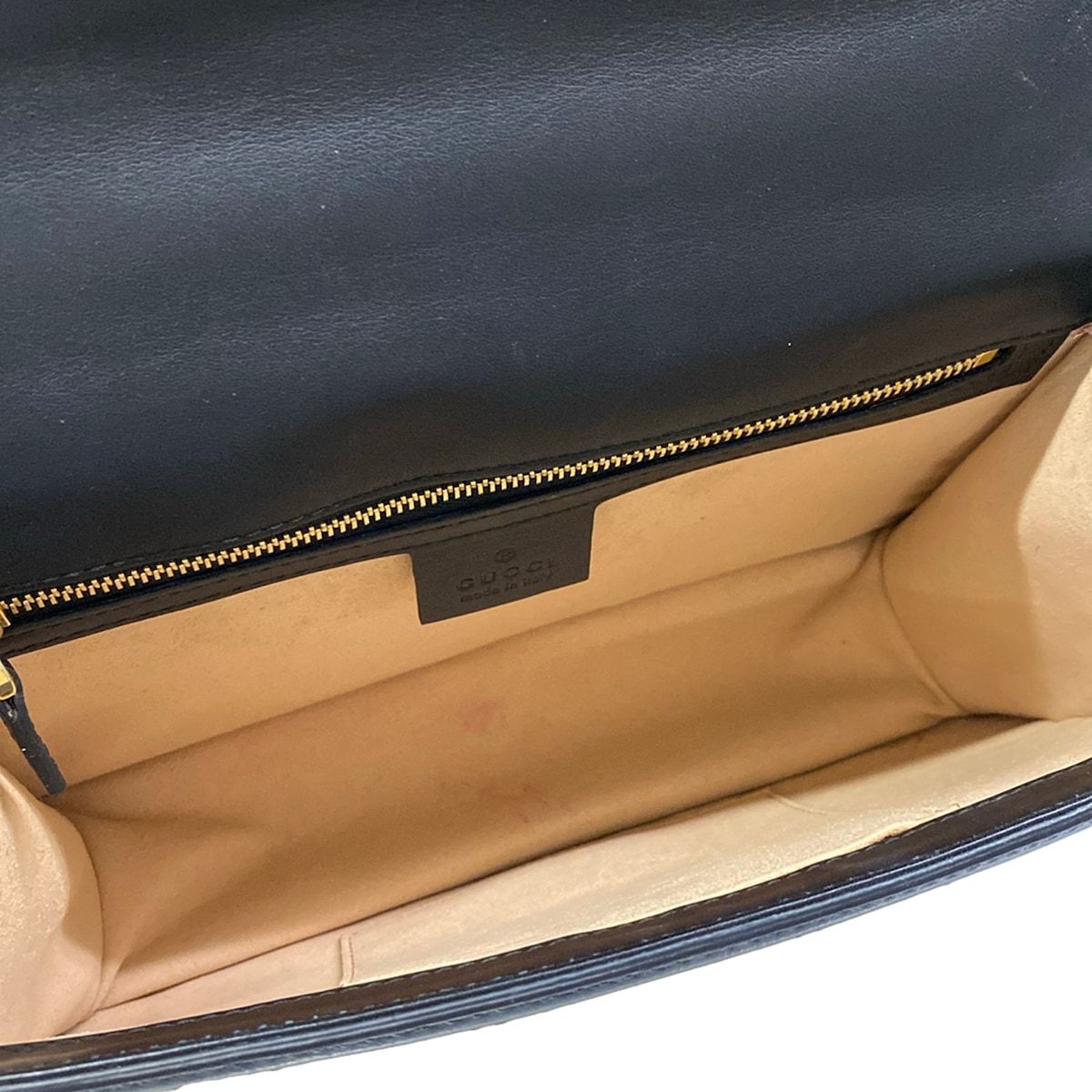 Gucci Shoulder Bag Sylvie Small Dark Brown Black Multi Leather — view 7