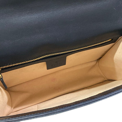 Gucci Shoulder Bag Sylvie Small Dark Brown Black Multi Leather — view 7