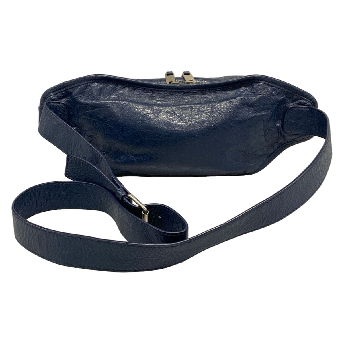 Balenciaga Waist Pouch Classic Neo Rift Navy Leather — view 3