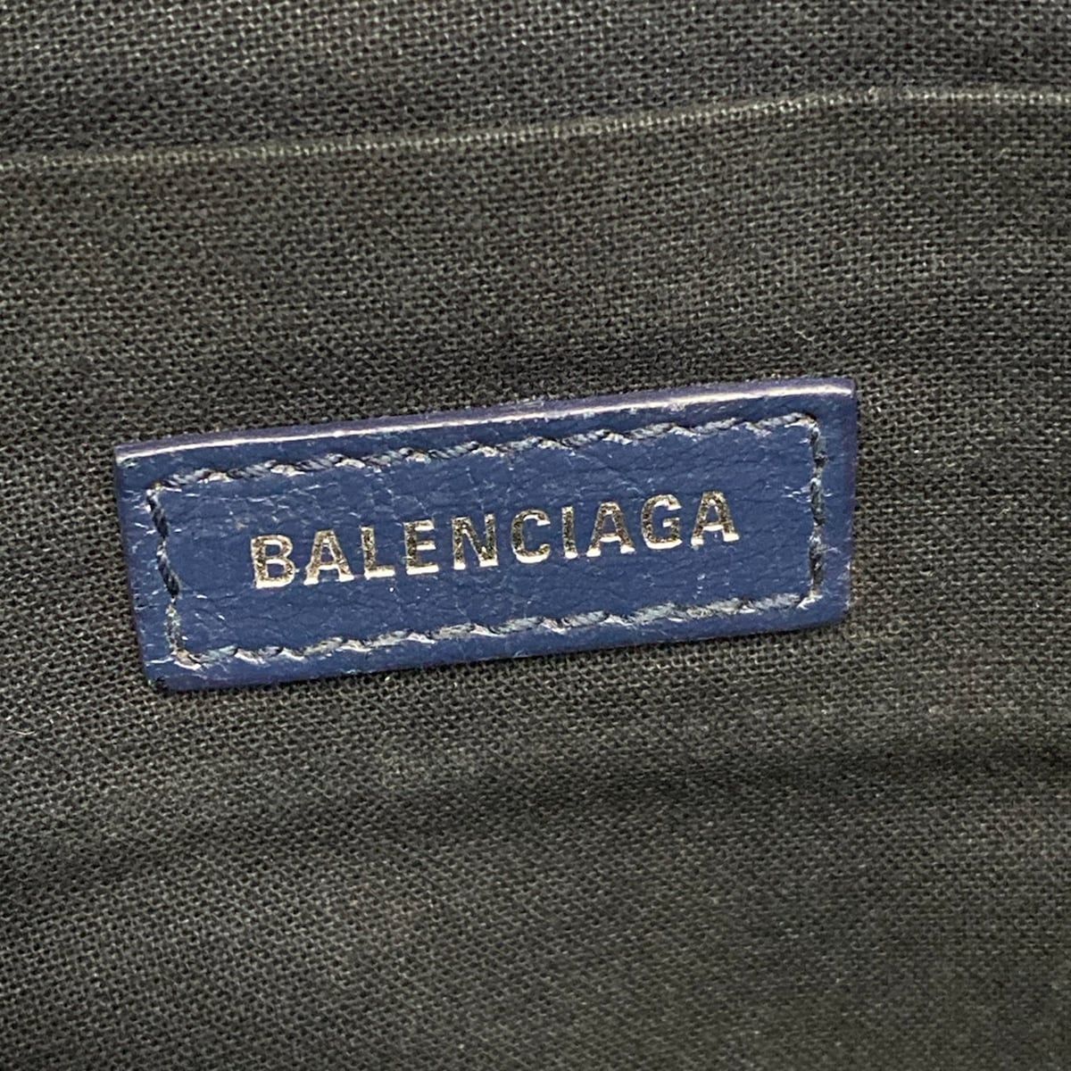 Balenciaga Waist Pouch Classic Neo Rift Navy Leather — view 8