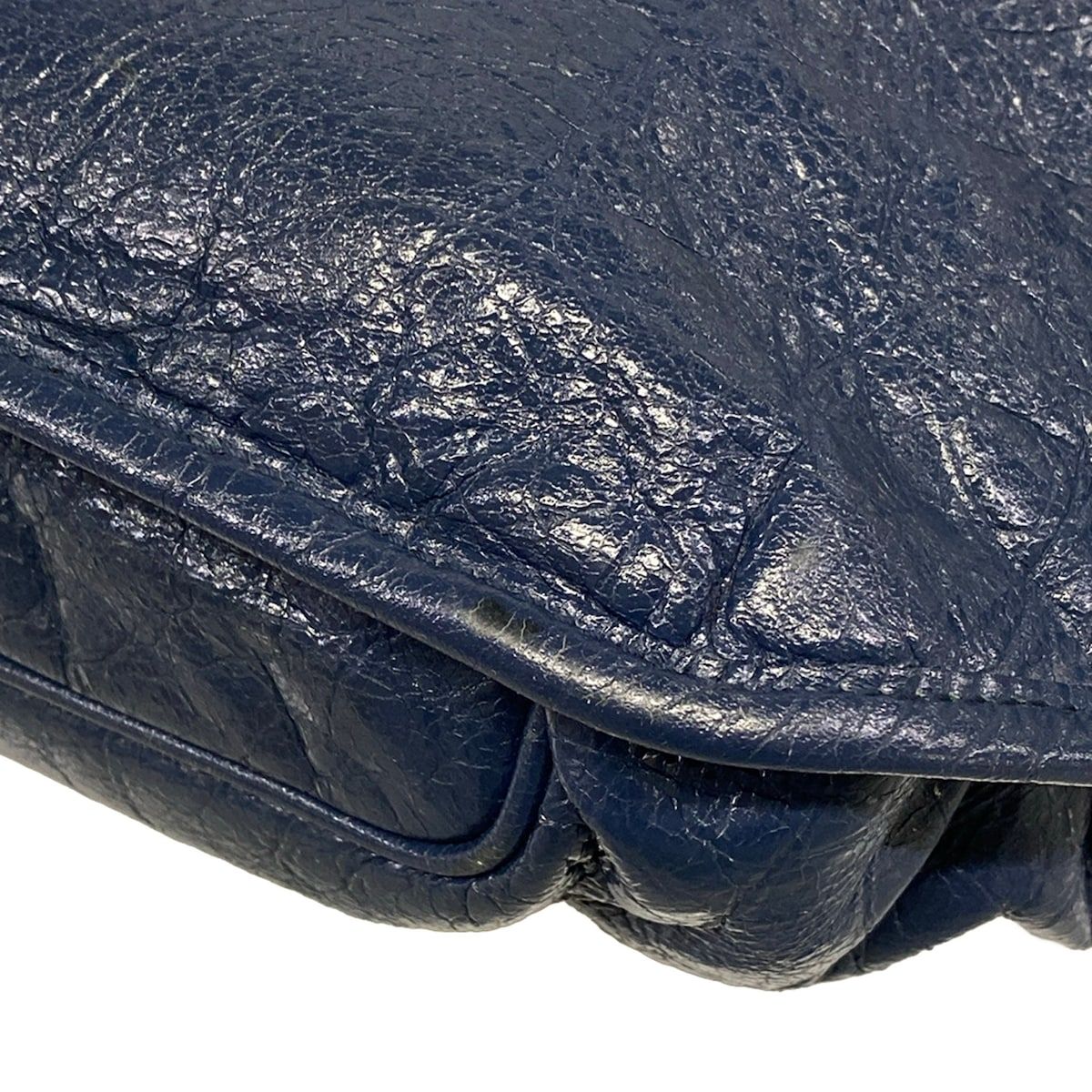 Balenciaga Waist Pouch Classic Neo Rift Navy Leather — view 6