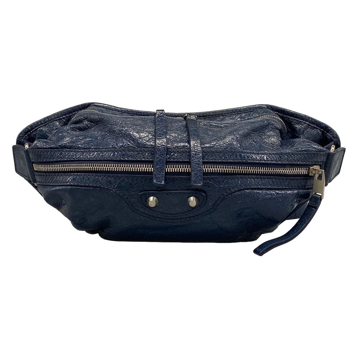 Balenciaga Waist Pouch Classic Neo Rift Navy Leather