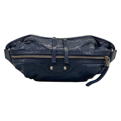 Balenciaga Waist Pouch Classic Neo Rift Navy Leather