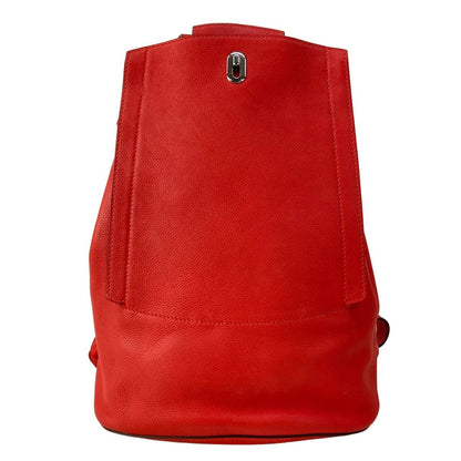 Hermes Backpack a Dos Rouge Pivoine Silver