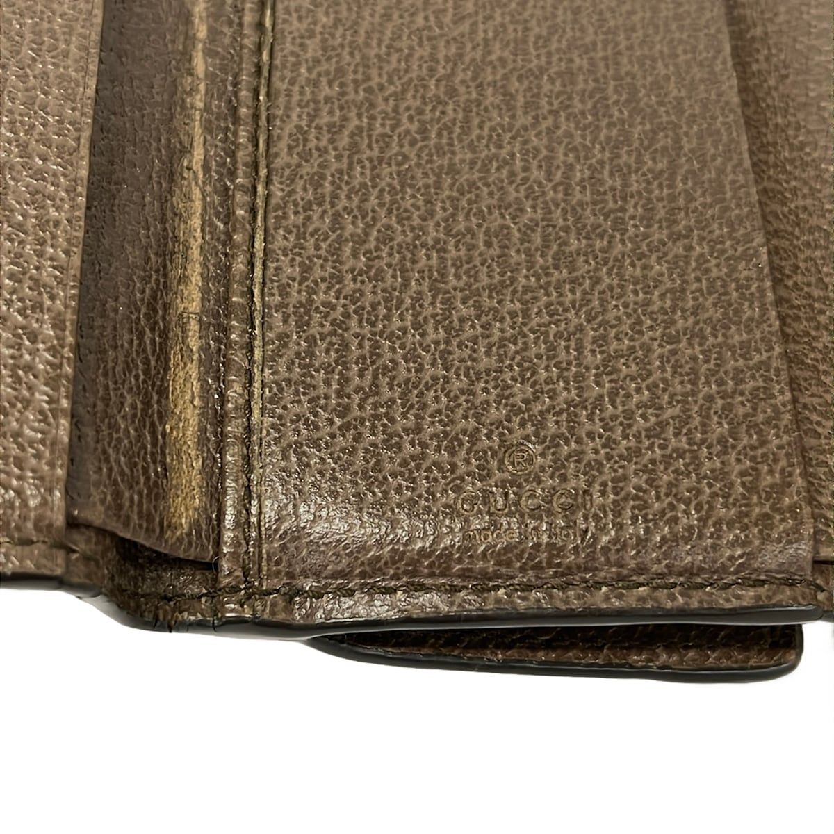 Gucci Trifold Wallet Ophidia Dark Brown Beige Multi Leather — view 5