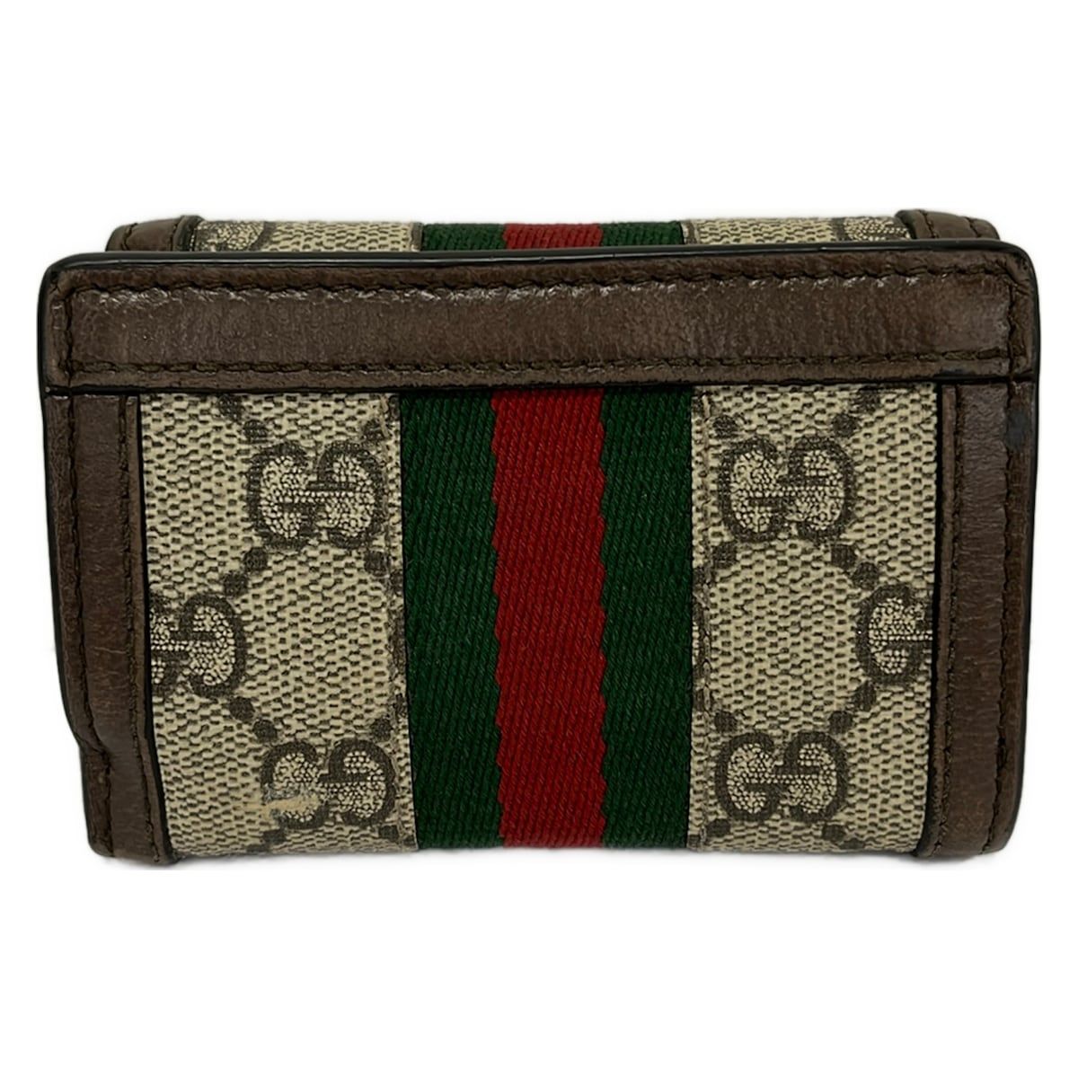 Gucci Trifold Wallet Ophidia Dark Brown Beige Multi Leather — view 2