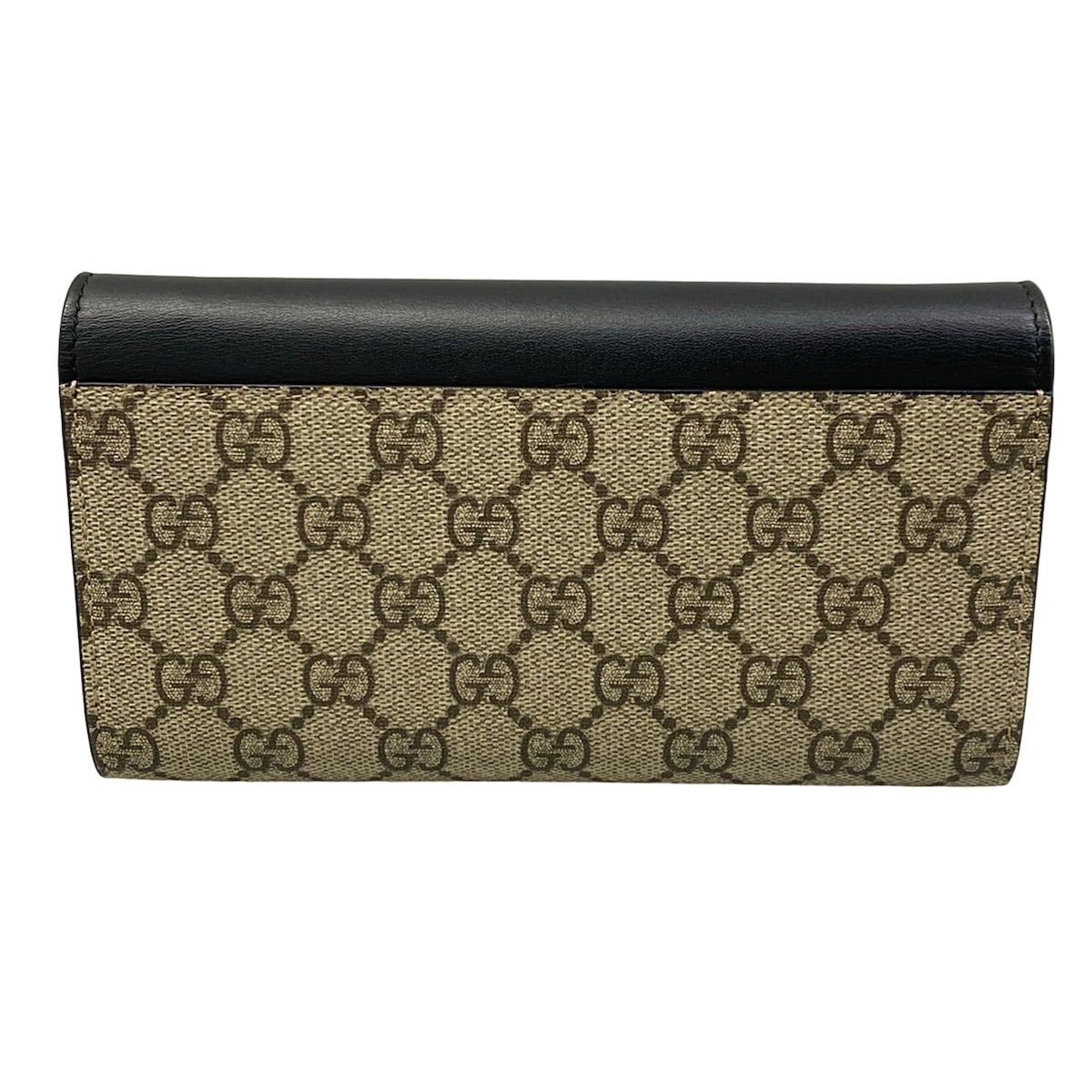 Gucci Wallet Padlock GG Plus GG Supreme Dark Brown Beige Black Chain Leather — view 2