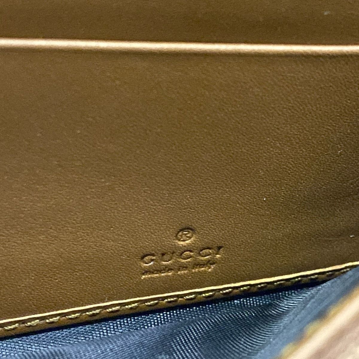 Gucci Wallet Padlock GG Plus GG Supreme Dark Brown Beige Black Chain Leather — view 6