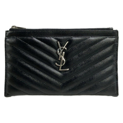 Saint Laurent Paris Pouch Black Leather