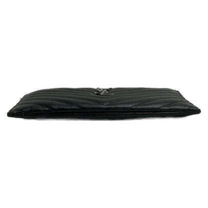Saint Laurent Paris Pouch Black Leather — view 3