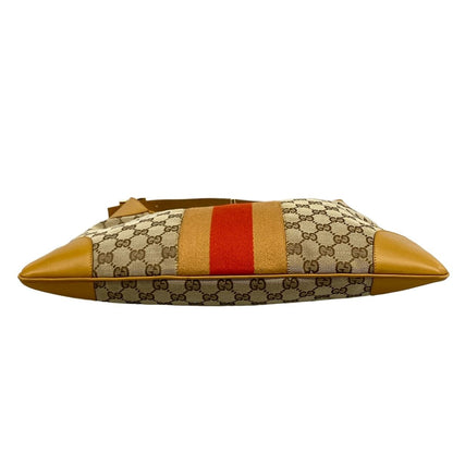 Gucci Shoulder Bag Kandinsky Dark Brown Beige Red Leather — view 5
