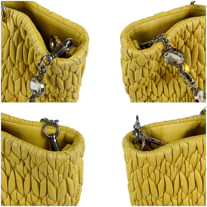 Miu Miu Matelasse Leather Nappa Crystal 2-Way Hand Tote — view 5
