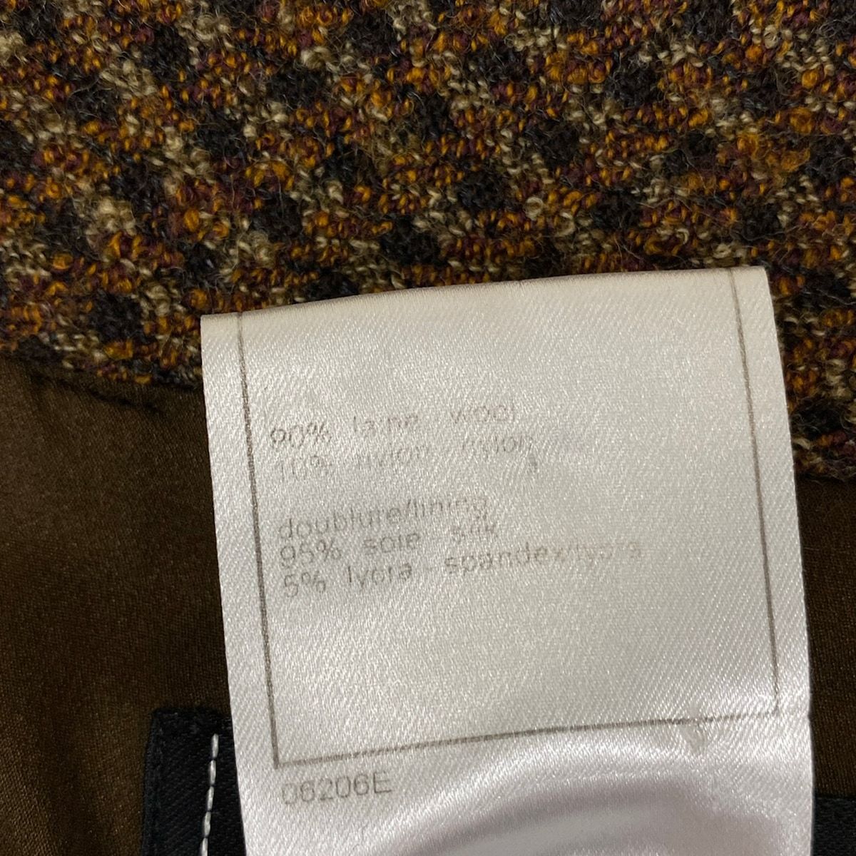 Chanel Dress M Dark Brown Zip Up Check Wool 40 — view 4