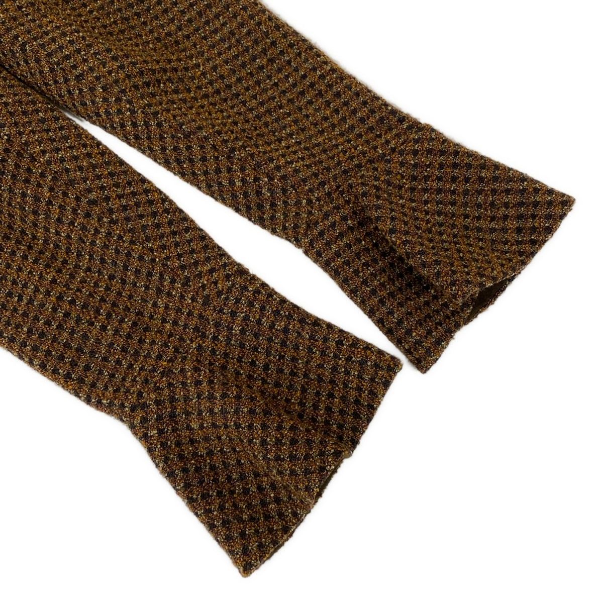 Chanel Dress M Dark Brown Zip Up Check Wool 40 — view 5