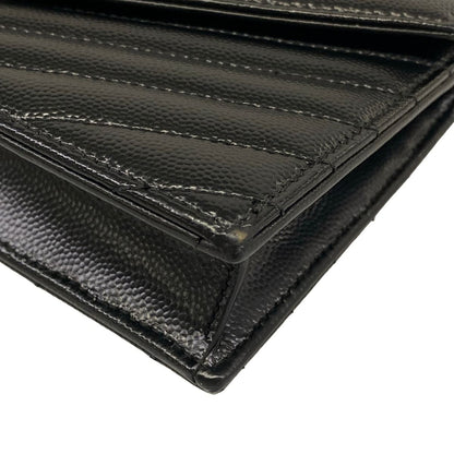 Saint Laurent Paris Wallet Cassandra Envelope Chain Black Leather Shoulder Bag — view 7