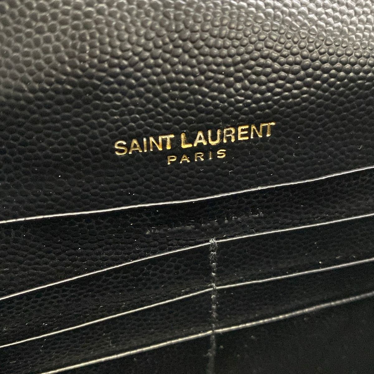 Saint Laurent Paris Wallet Cassandra Envelope Chain Black Leather Shoulder Bag — view 6
