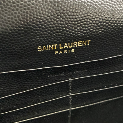 Saint Laurent Paris Wallet Cassandra Envelope Chain Black Leather Shoulder Bag — view 6
