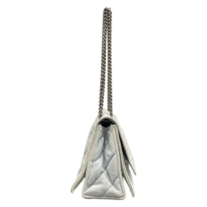 Balenciaga Shoulder Bag Crush Medium Light Blue Chain — view 2