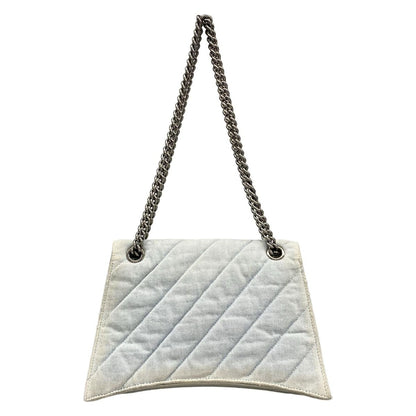 Balenciaga Shoulder Bag Crush Medium Light Blue Chain — view 3