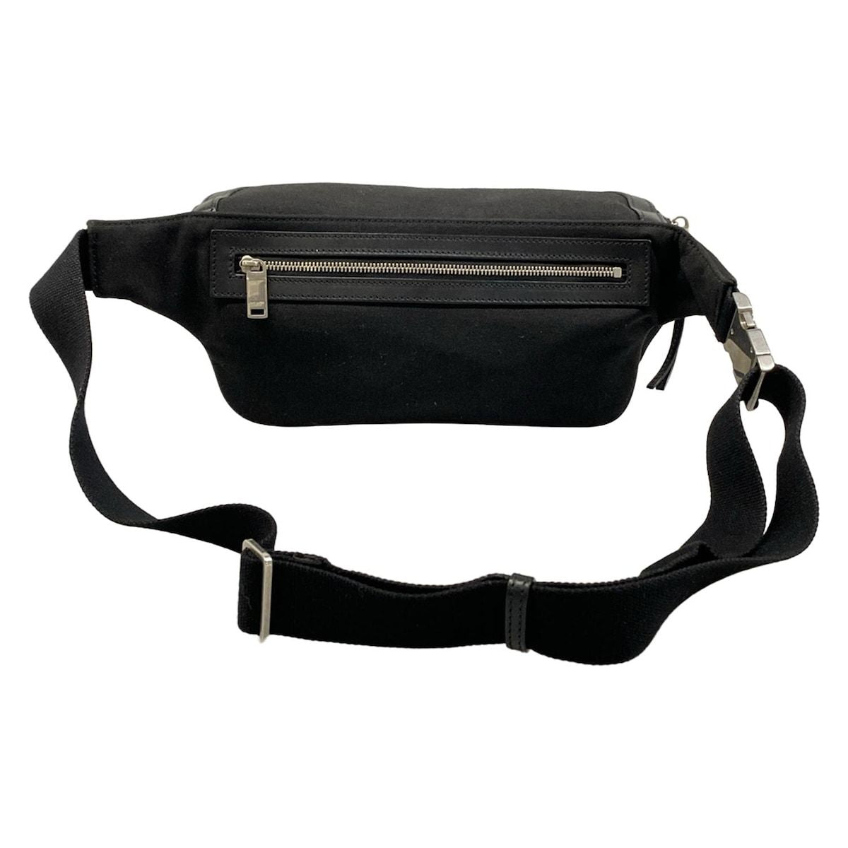 Saint Laurent Paris Waist Pouch Black Leather — view 3