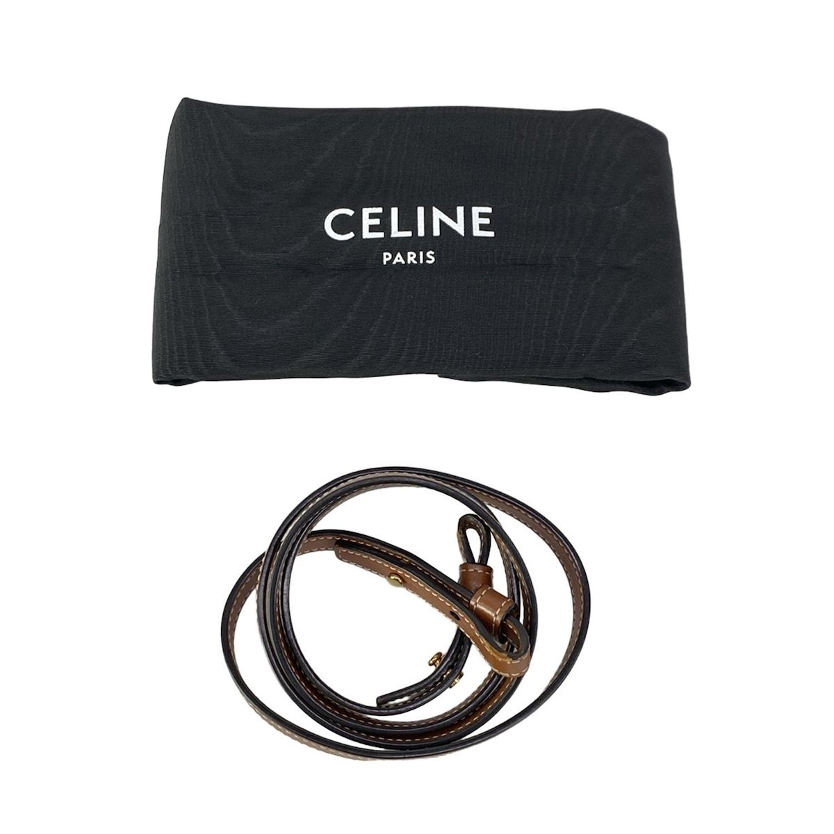 Celine Tote Bag Mini Vertical Cabas Black Dark Brown Leather — view 8