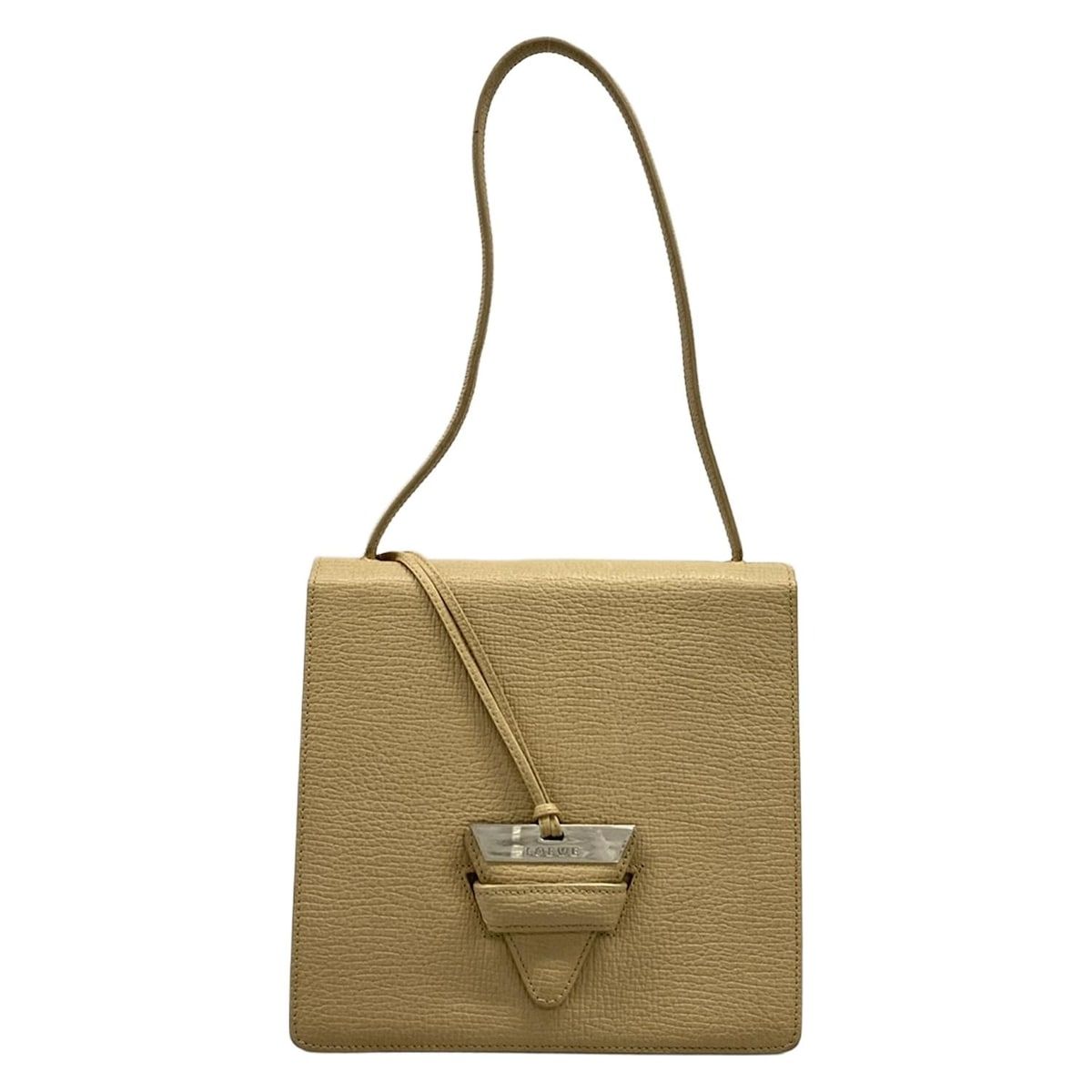 Loewe Shoulder Bag Barcelona Beige Leather