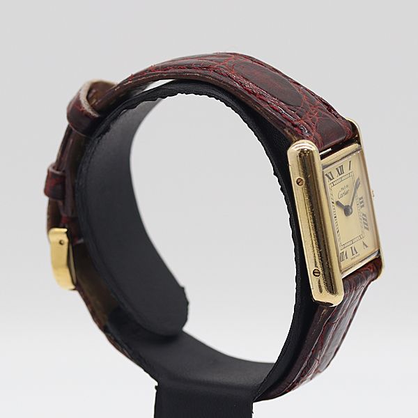 Cartier Class Must Tank 925 Sterling Silver Ivory Dial Manual Wind Watch — view 2