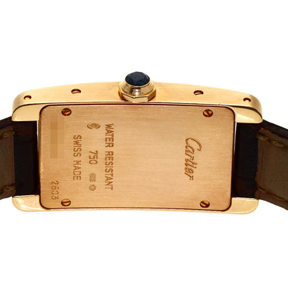 Cartier Tank Americanine SM Watch 18k Pink Gold Leather — view 6