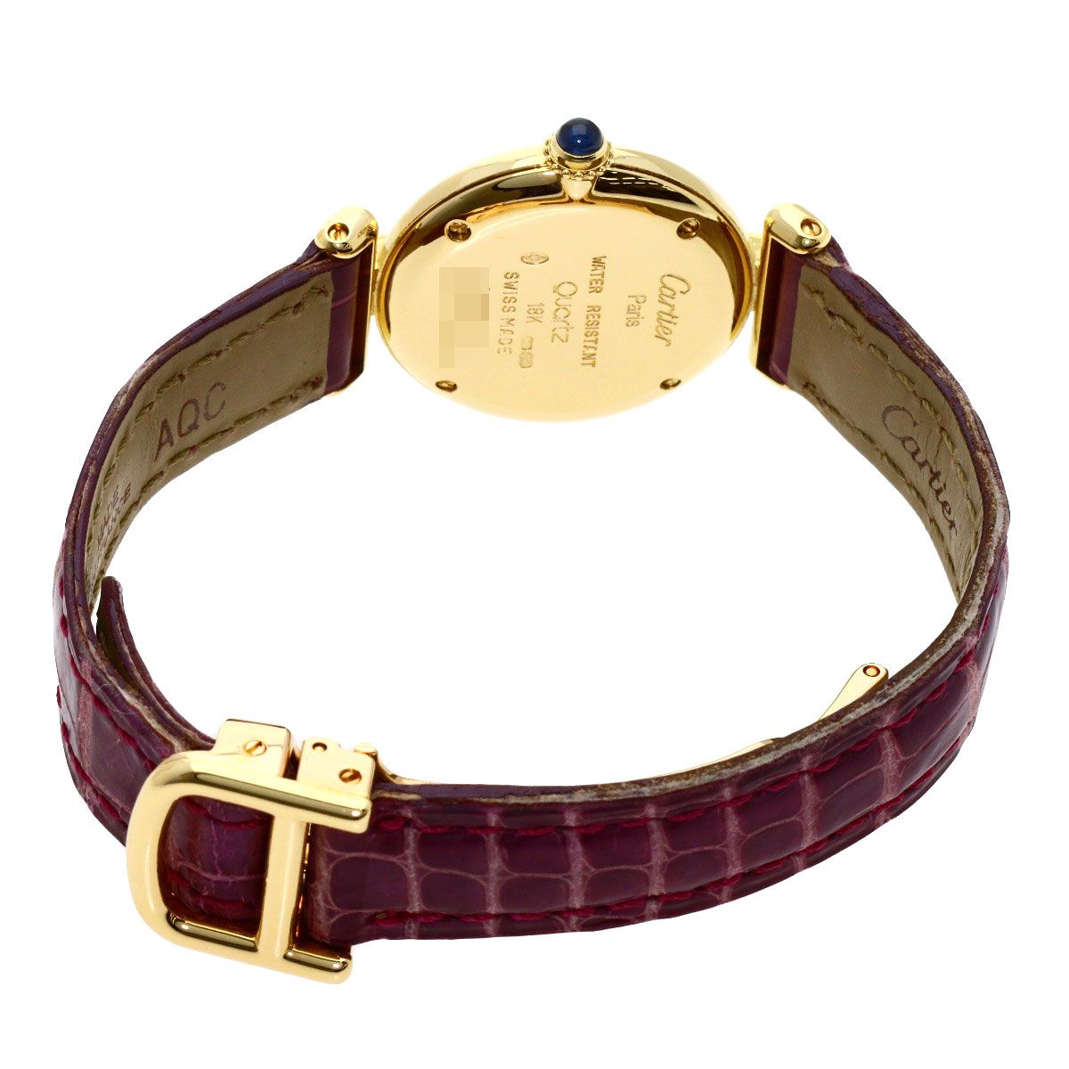 Cartier Must Colisee Watch 18k Yellow Gold Leather — view 7