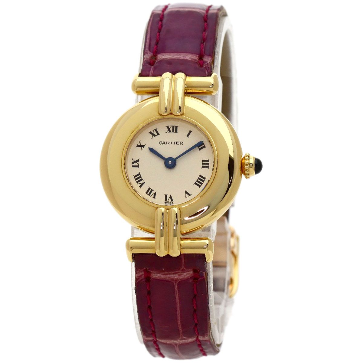 Cartier Must Colisee Watch 18k Yellow Gold Leather