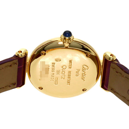 Cartier Must Colisee Watch 18k Yellow Gold Leather — view 6