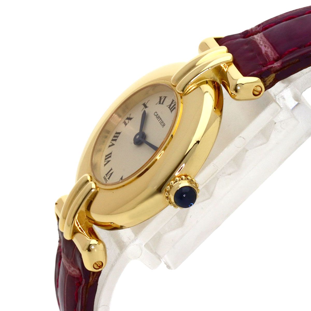 Cartier Must Colisee Watch 18k Yellow Gold Leather — view 5