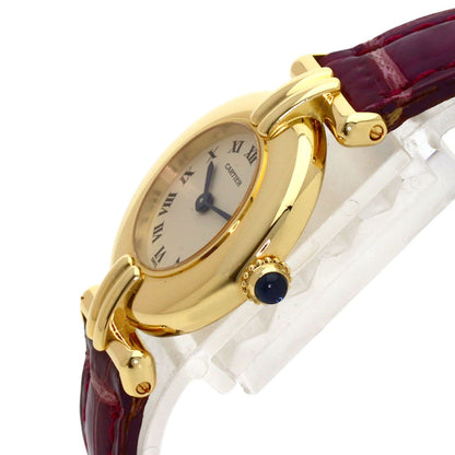 Cartier Must Colisee Watch 18k Yellow Gold Leather — view 5
