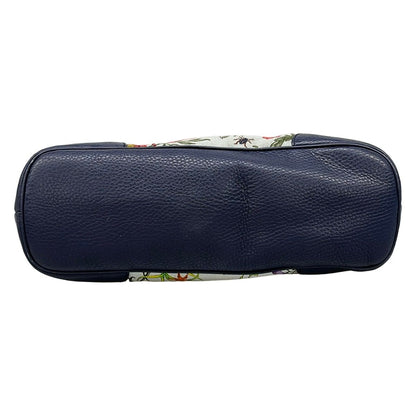 Gucci Tote Bag Flora Light Blue Navy Multi in Japan Leather — view 5