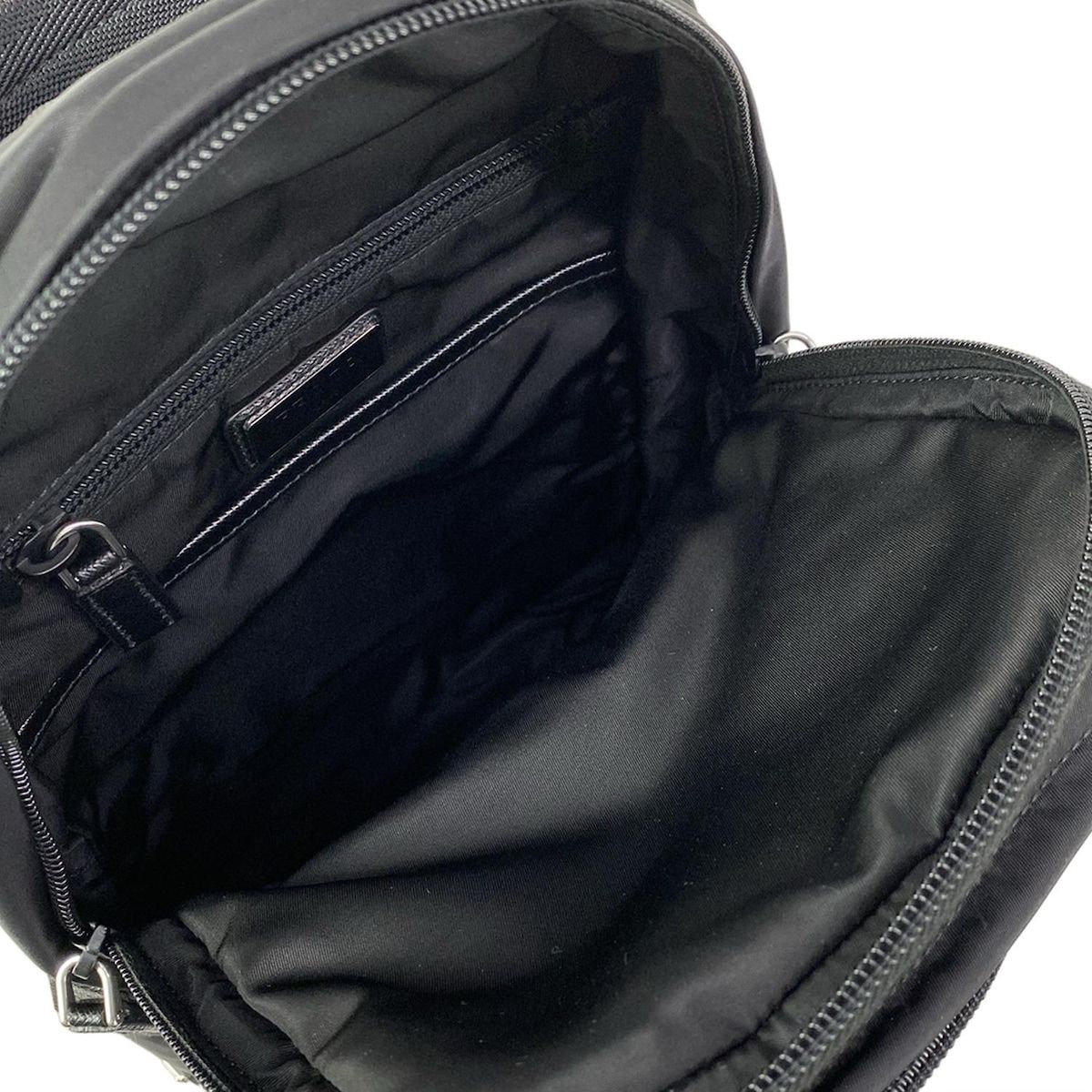 Prada Shoulder Bag Black Navy Multi Leather — view 7