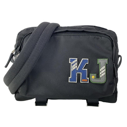 Prada Shoulder Bag Black Navy Multi Leather