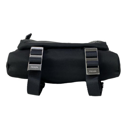 Prada Shoulder Bag Black Navy Multi Leather — view 5