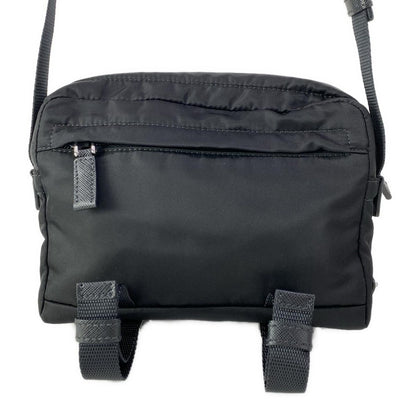 Prada Shoulder Bag Black Navy Multi Leather — view 3