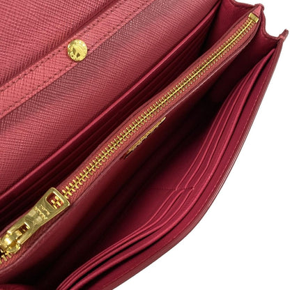 Prada Wallet Pink on Chain Ribbon Leather Shoulder Bag — view 4