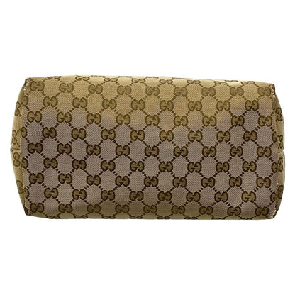 Gucci Tote Bag GG Pattern Dark Brown Beige Black Leather — view 5