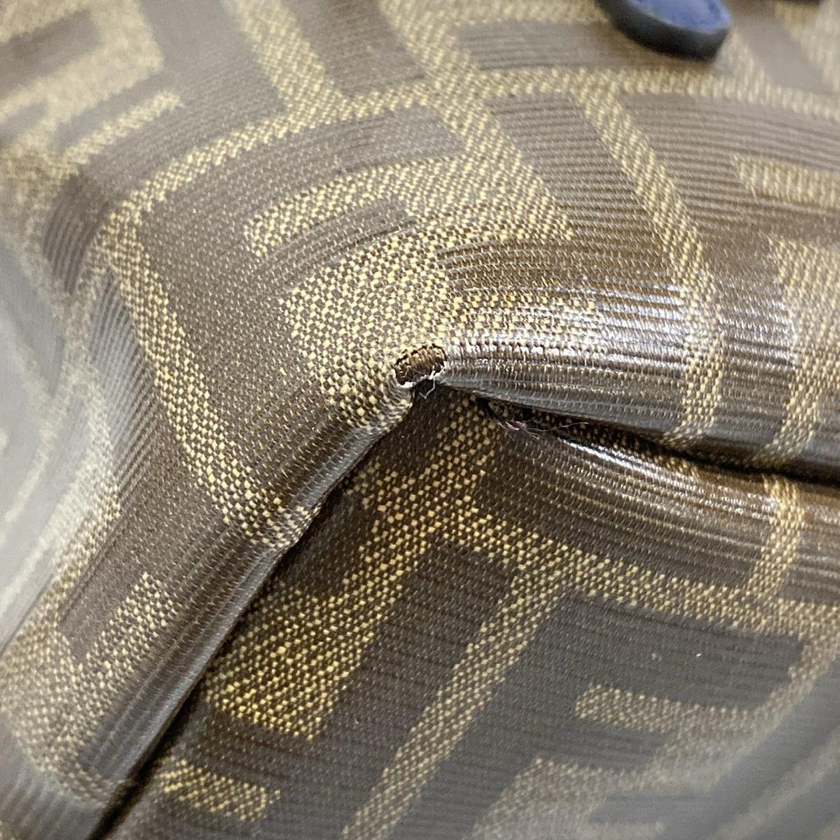 Fendi Backpack Mania Zucca Pattern Dark Brown Navy Multi Fila Collaboration — view 6