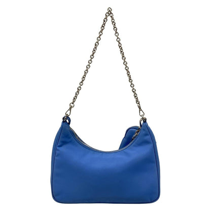 Prada Shoulder Bag Blue Chain — view 3