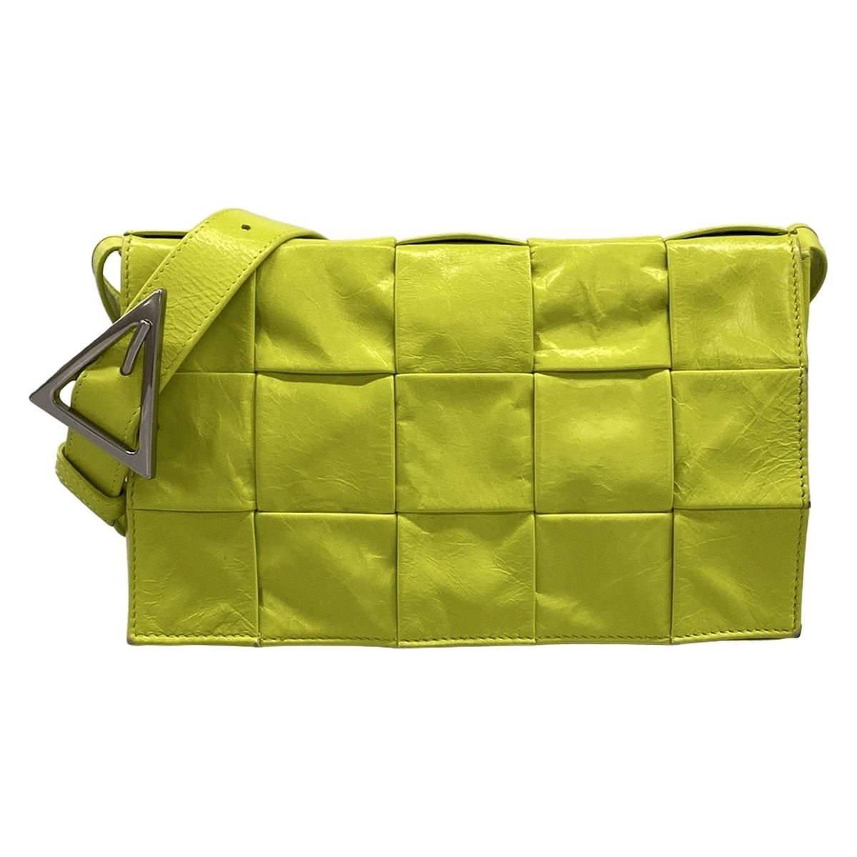 Bottega Veneta Shoulder Bag Cassette Light Green Leather