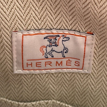 Hermes Handbag Bride-a-Brac GM Cabriole Terracotta Silver Canvas Pouch — view 7